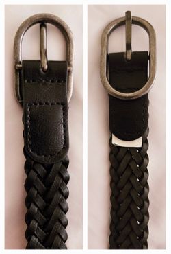 Braided Leather Belt-Plus Size