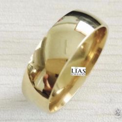 New 18k Yellow Gold Men Wedding Ring 