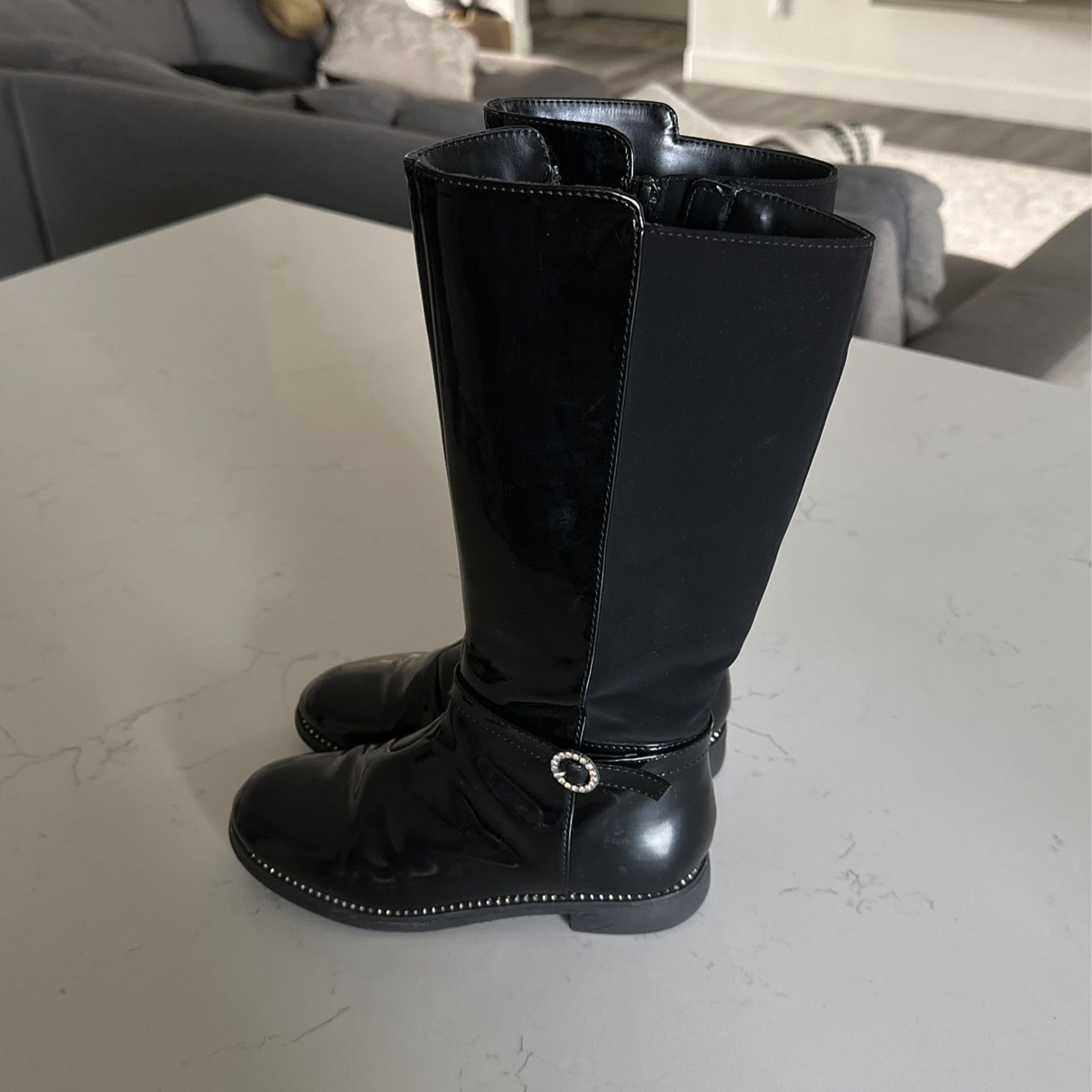 Black Boots Girls Size 13