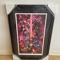 The X-Men vs Magneto Fine Art Print Framed Sideshow Collectibles Ian Macdonald
