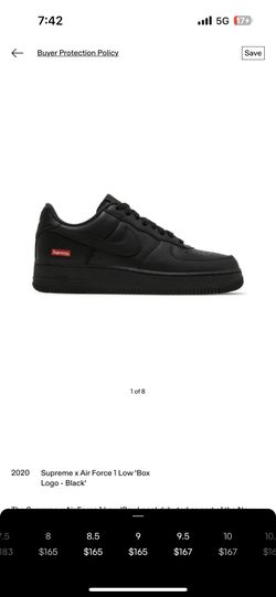 Supreme Nike Air Force’s (Black)