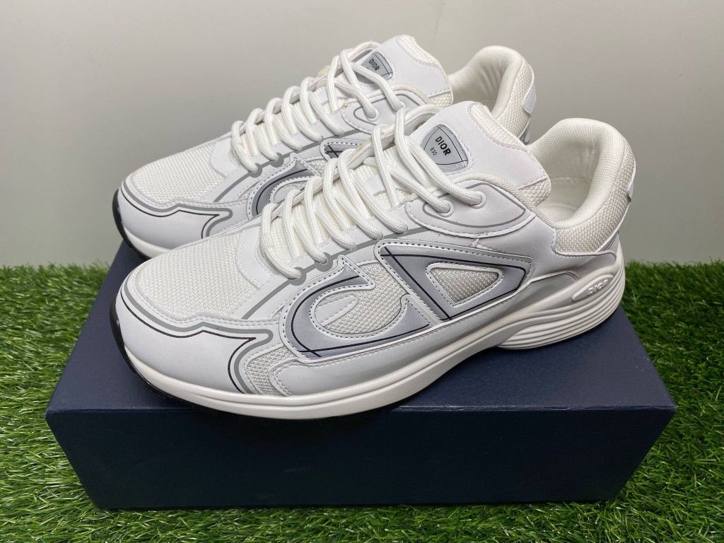 DIOR B30 WHITE SILVER SNEAKERS SHOES SIZE 38 39 40 41 42 43 44 45 46 5 6 7 8 8.5 9.5 10 11 12 A5