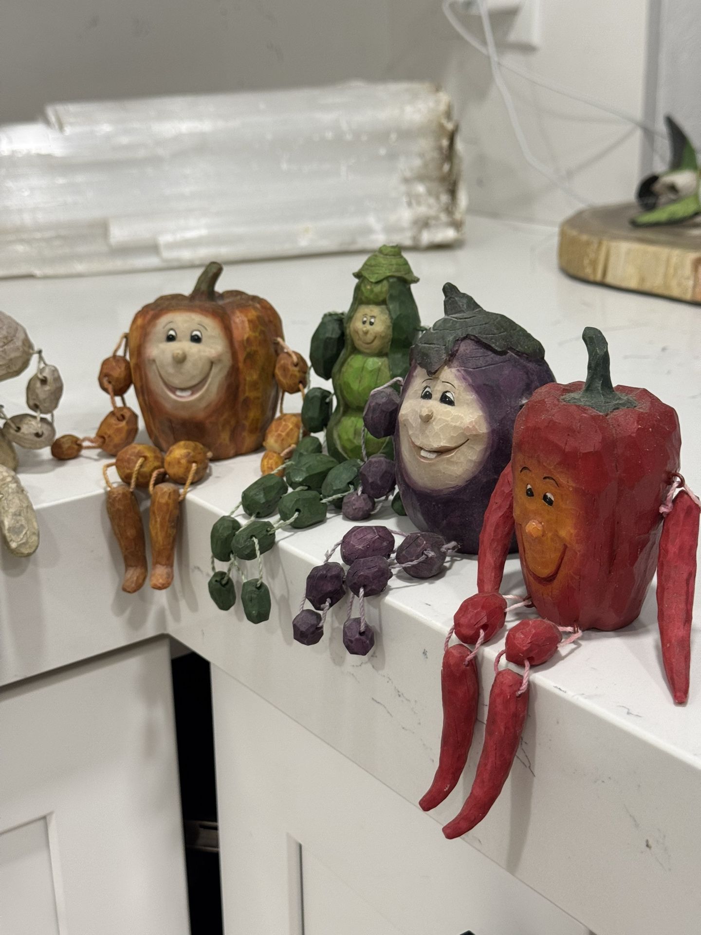 1980 Anthropomorphic Vegetable Shelf Sitter Figurines