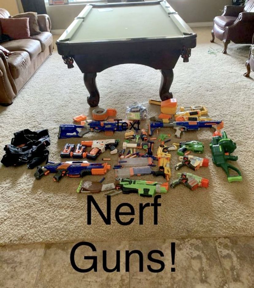 NERF GUNS, DARTS AND VEST! Great condition!