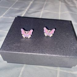 Butterfly Sterling Silver Earrings 