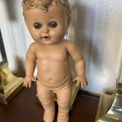 Vintage 1950's 10" AA Tod-L-Tot Boy Doll Sun Rubber Co USA Squeaker Works