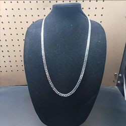 Cuban Link Chain 24 inch 925 Silver