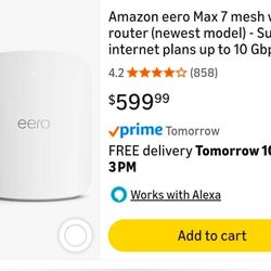 New Im Box ​Eero Max 7 Mesh Wi-Fi Router