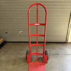ULINE Loop Handle Steel Hand Truck - 16” XL Nose Plate Pneumatic Wheels