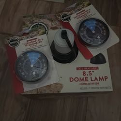 All reptiles 8.5 Dome Lamp and Thermometer and Hygrometer