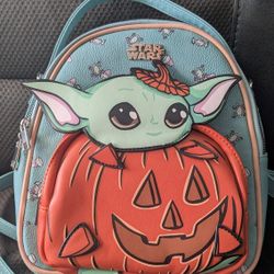 Grogu the Child Pumpkin Halloween Mini Backpack Star Wars Mandalorian