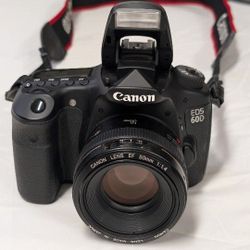 Canon EOS 60D DSLR Camera With Two Lenses & Accessories 