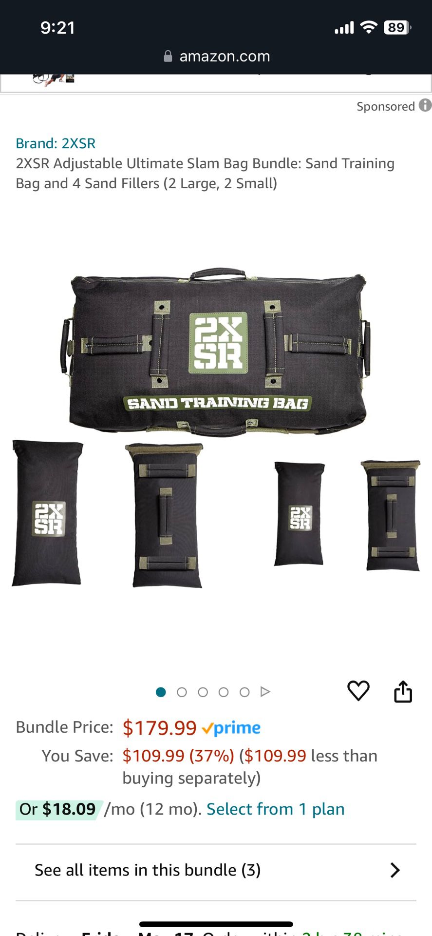 Sand Bag Workout System New
