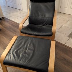 Ikea Poang Chair And Ottoman 