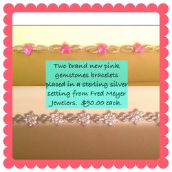 New pink gemstone bracelets