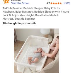 Bedside Sleeper For Baby,white,50usd