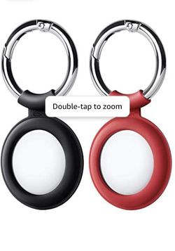 ESR Case Compatible with Apple AirTag 2021, 2 Pack, Silicone AirTag Holder with Keyring