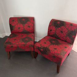 Red flower Chairs