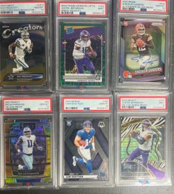 PSA Graded NFL Football Card Lot of 6
