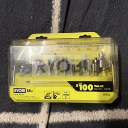 Ryobi Shank Carbide Router Bit Set (15-Piece)