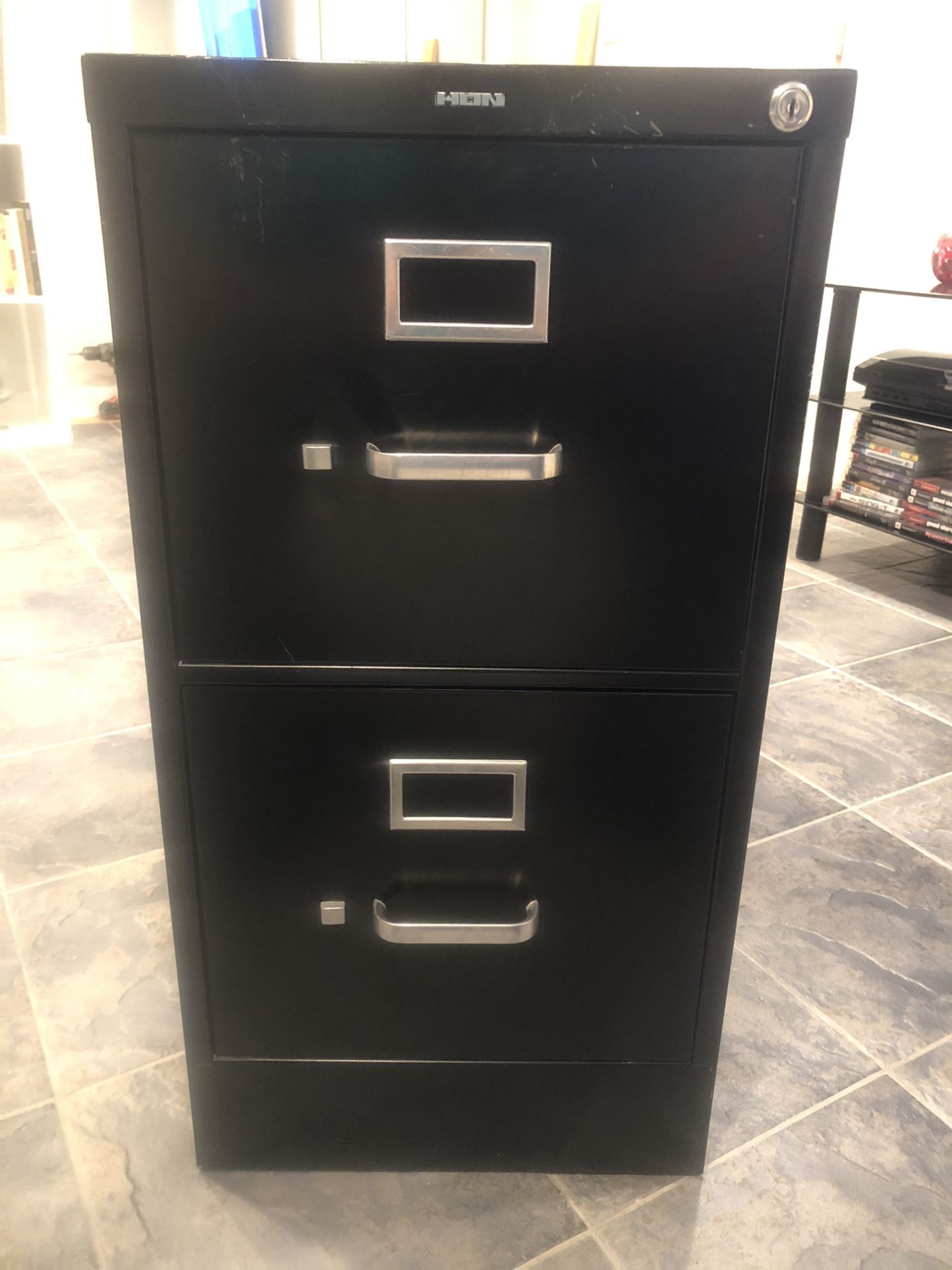 HON 310 Series Two-Drawer Full-Suspension File Letter 26-1/2d Black