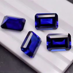 RARE NATURAL ONE (1) STONE  SAPPHIRE AMIRALD GEMSTONE DIY GEM VVS  (CUT: 13X18 MM.)  FOR JEWELRY  MAKING. WEIGHT: 2.0 GRAMS.