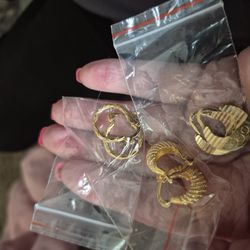 Gold Plated Girls Earrings ($6 Each)