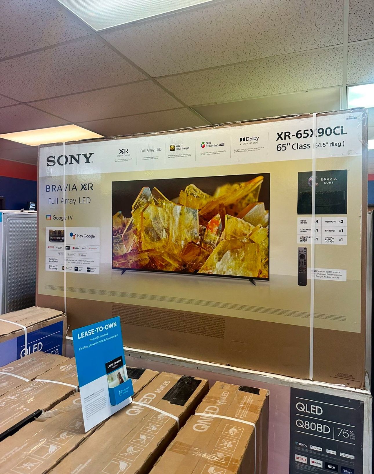 65” Sony Bravia X90L 4K UHD Smart Google Tv
