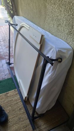 Twin mattress frame.