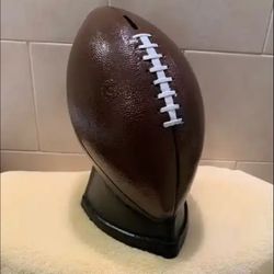 Football shaped coin bank
