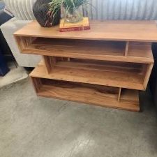 bauhaus style solid wood console table