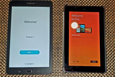 SAMSUNG GALAXY TABLET AND AMAZON FIRE TABLET 
