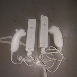 Two Controllers For Wii With Nunchucks 50 Dollars For Both Controllers 