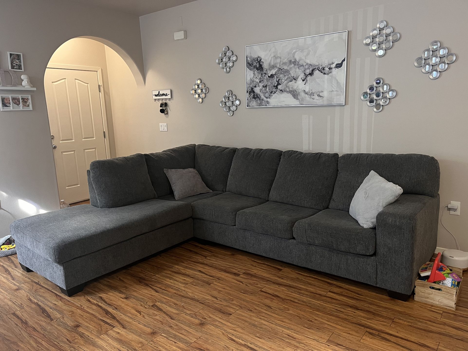 Sectional Grey Couch For Sale Original Price 750