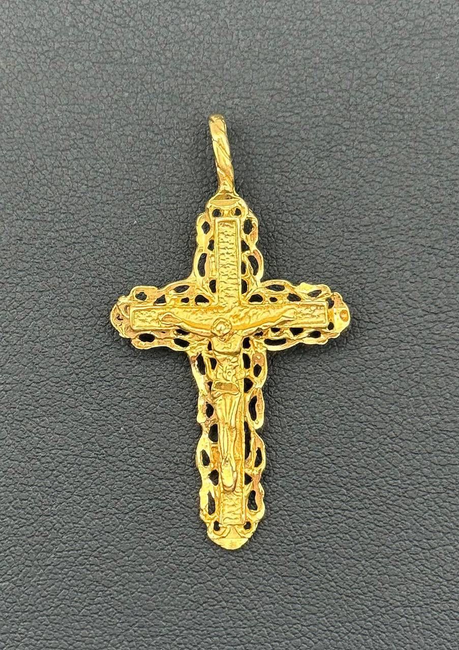 Jewelry 14k solid yellow gold pendant Cross charm 3.1 grams CROSS ONLY