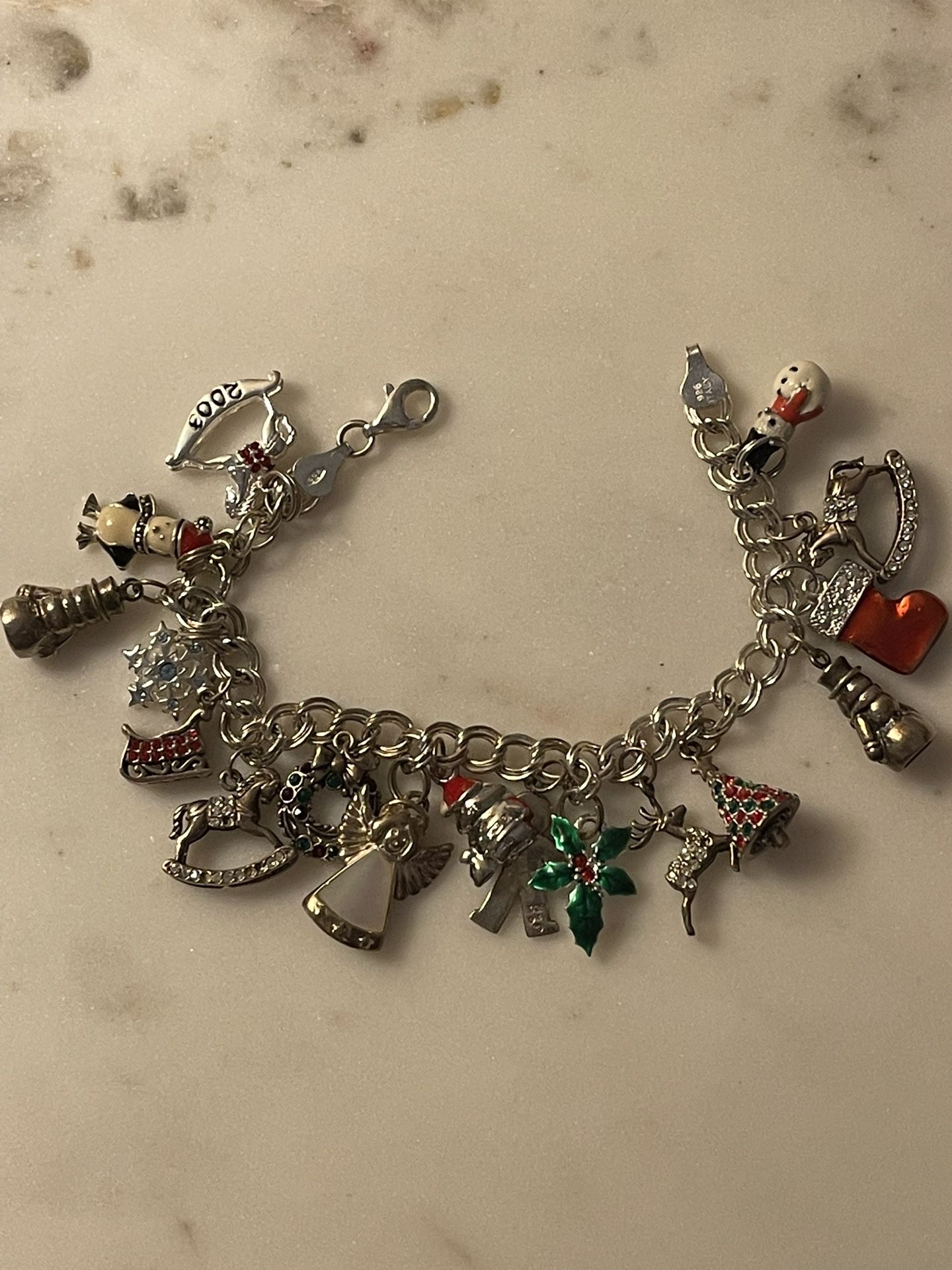 Vintage Christmas Charm Bracelet