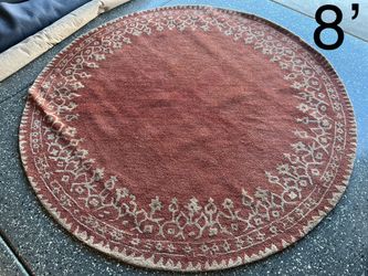 Pottery Barn Desa Bordered Hand-Tufted Wool Rug Round