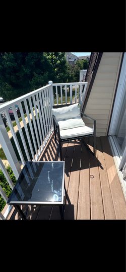 Two chairs and table set