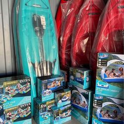 Kayaks ~ NEW Inflatable Lake Pool River Tubes ~ Camping Table ~ Inflatable Boat ~ Canopy Islands ~ Coolers