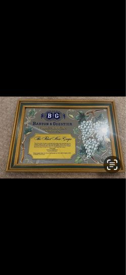Barton & Guestier 1977 Vintage bar sign mirror