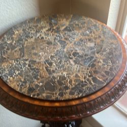 Accent Table Marble Top 