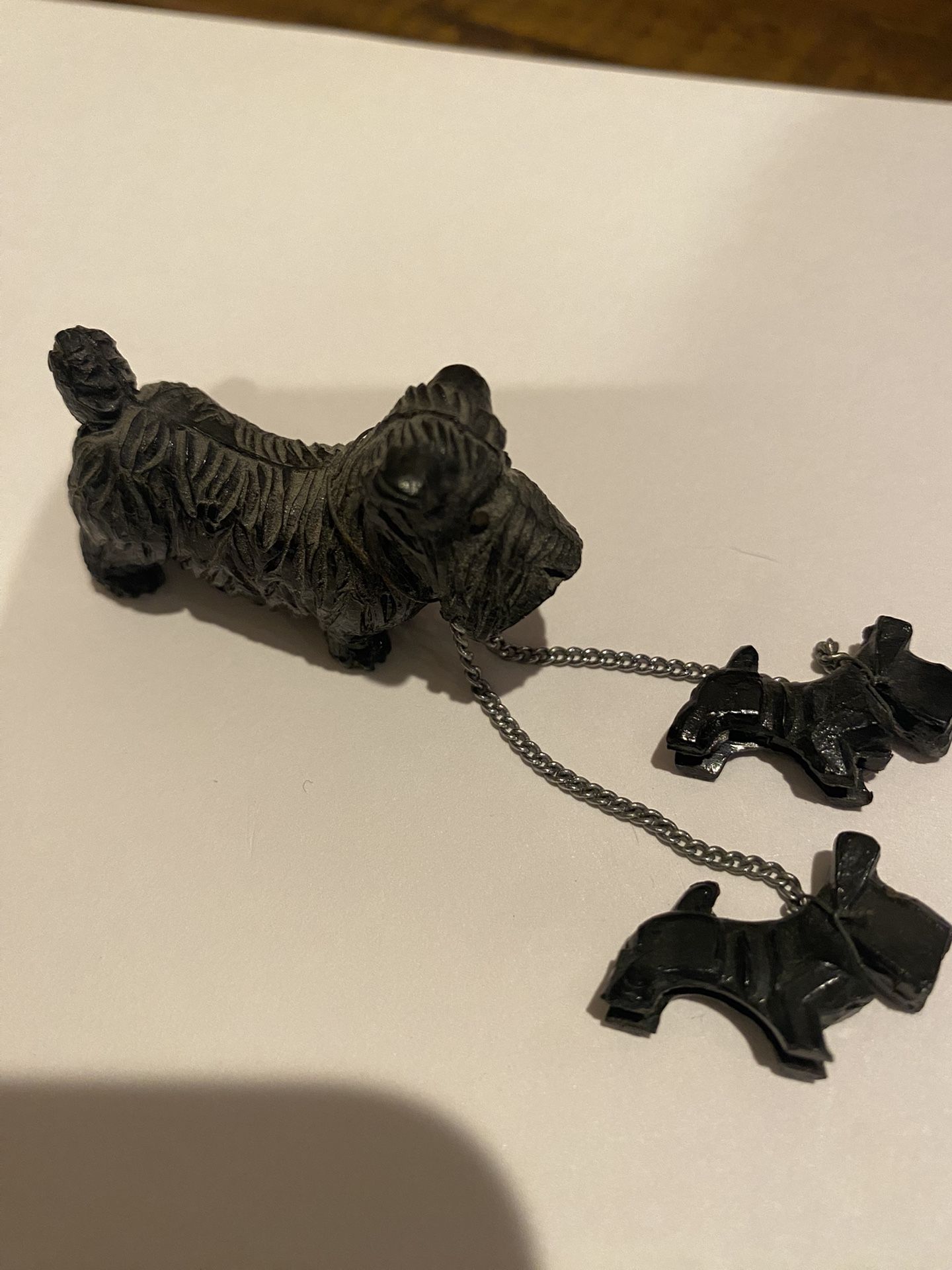 Vintage Scottie Dog With Puppies