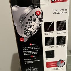 Delta Chrome Showerhead: NEW