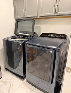 Samsung Smart Top Load Washer & Electric Dryer Set – Graphite Gray