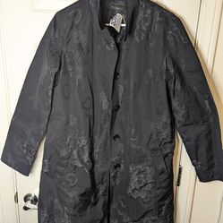 Donna Karan New York Black Flower Imprint Jacket Womens Size Large New w Tags