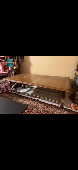 FREE Brown Wood Coffee Table/TV Stand