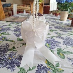 Flower Girl Basket With Pearl Handle