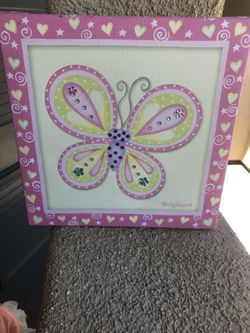 Butterfly canvas wall decoration
