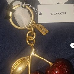 NWT COACH CHERRY PURSE CHARM