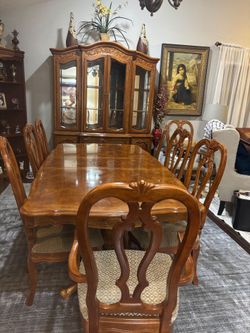 Dining set with china cabinet